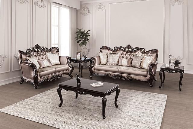 Albacete Sofa Campage & Walnut - Visions in Furniture (La Mirada, CA)