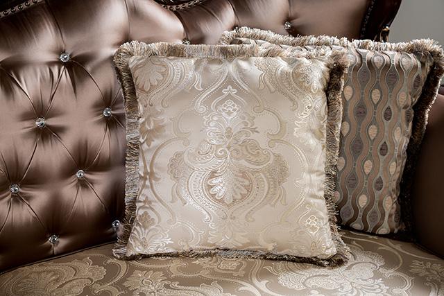 Albacete Loveseat Campage & Walnut - Visions in Furniture (La Mirada, CA)