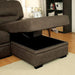 ALCESTER Brown & Gray Sectional w/ Sleeper, Ash - Visions in Furniture (La Mirada, CA)