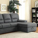 ALCESTER Brown & Gray Sectional w/ Sleeper, Ash - Visions in Furniture (La Mirada, CA)