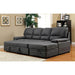 ALCESTER Brown & Gray Sectional w/ Sleeper, Ash - Visions in Furniture (La Mirada, CA)