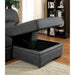 ALCESTER Brown & Gray Sectional w/ Sleeper, Ash - Visions in Furniture (La Mirada, CA)