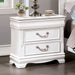 ALECIA Night Stand w/ USB, White - Visions in Furniture (La Mirada, CA)