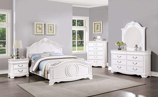 ALECIA Twin & Full Bed, White - Visions in Furniture (La Mirada, CA)