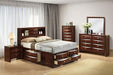 Zosimo Bed Black, Chrome, & Grey - Visions in Furniture (La Mirada, CA)