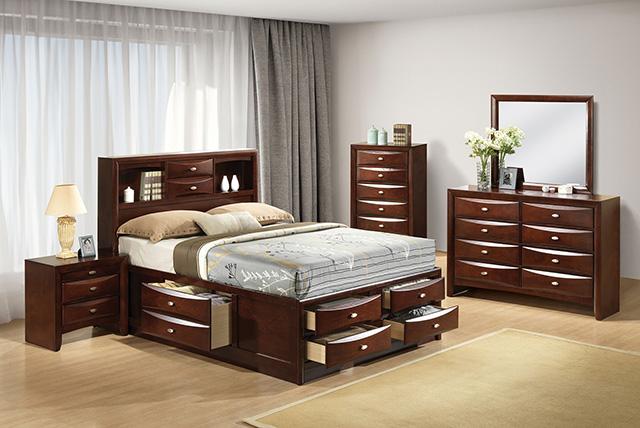 Zosimo Bed Black, Chrome, & Grey - Visions in Furniture (La Mirada, CA)