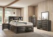 Zosimo Bed Black, Chrome, & Grey - Visions in Furniture (La Mirada, CA)