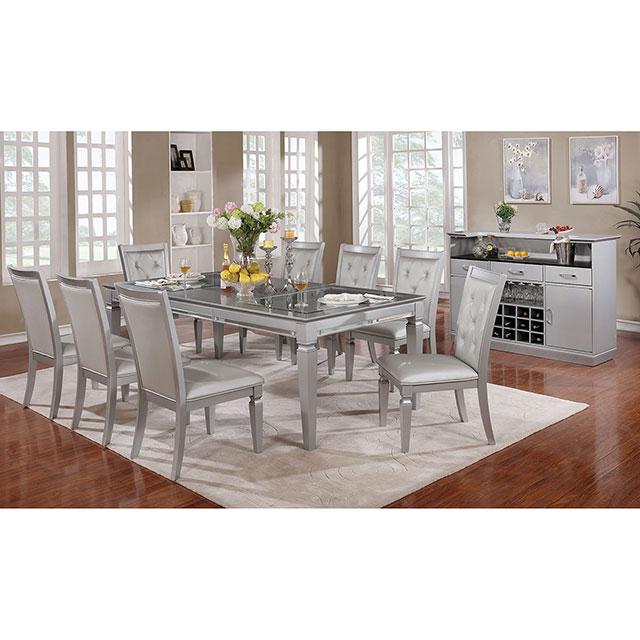 Alena Silver Dining Table - Visions in Furniture (La Mirada, CA)