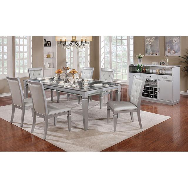 Alena Silver Dining Table - Visions in Furniture (La Mirada, CA)