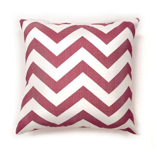 Zoe Red Chevron 18" X 18" Pillow, Red Chevron (2/CTN) - Visions in Furniture (La Mirada, CA)