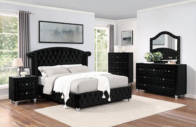 Zohar Bed Black & Pink - Visions in Furniture (La Mirada, CA)