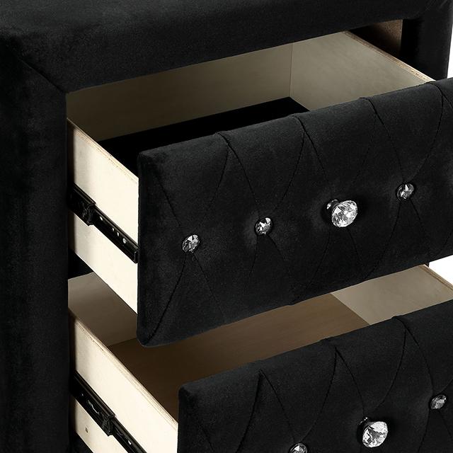 Zohar Bed Black & Pink - Visions in Furniture (La Mirada, CA)