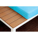 WINONA White/Oak/Blue Patio Sectional w/ Table - Visions in Furniture (La Mirada, CA)