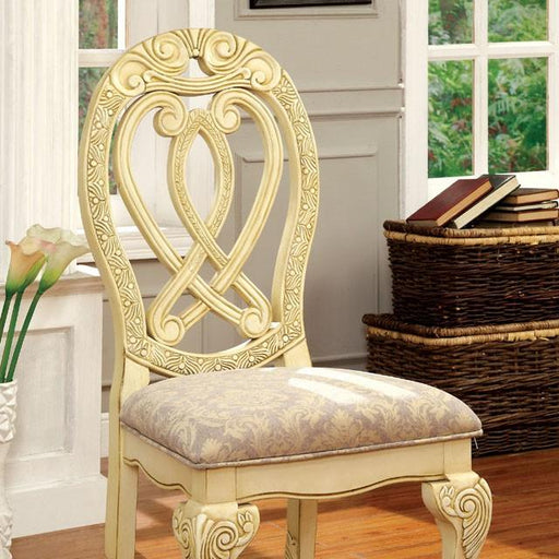 WYNDMERE Vintage White Side Chair (2/CTN) - Visions in Furniture (La Mirada, CA)