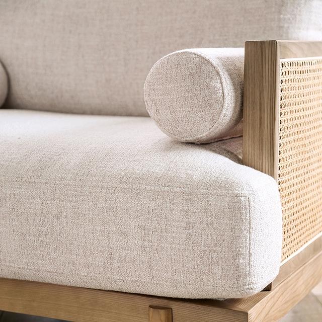 ALESUND Chair, Beige/Light Oak Natural & Brown - Visions in Furniture (La Mirada, CA)