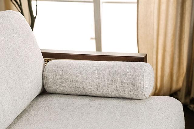 ALESUND Loveseat, Beige/Light Oak, Natural & Brown - Visions in Furniture (La Mirada, CA)