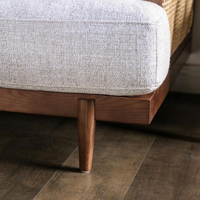 ALESUND Loveseat, Beige/Light Oak, Natural & Brown - Visions in Furniture (La Mirada, CA)