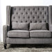 Alicante Love Seat Bench, Gray - Visions in Furniture (La Mirada, CA)