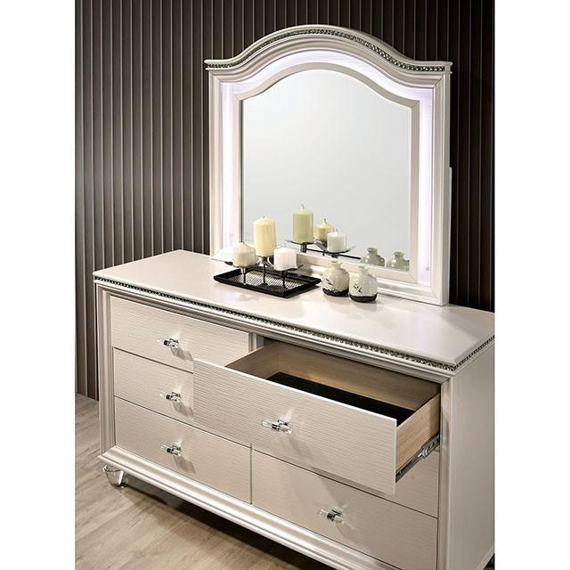 ALLIE Dresser Beige & Rose Gold - Visions in Furniture (La Mirada, CA)