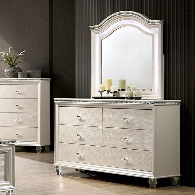 ALLIE Mirror Beige & Rose Gold - Visions in Furniture (La Mirada, CA)