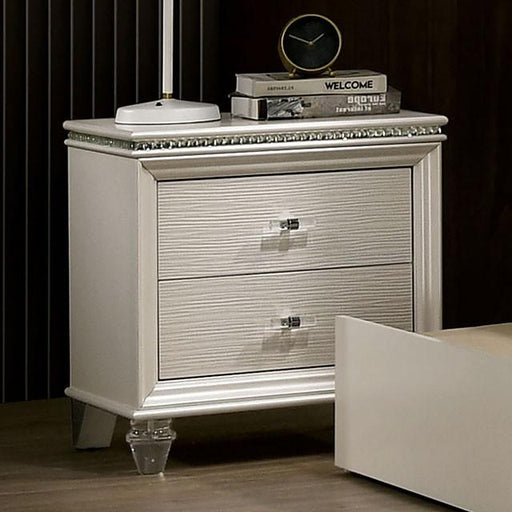 ALLIE Night Stand Beige & Rose Gold - Visions in Furniture (La Mirada, CA)