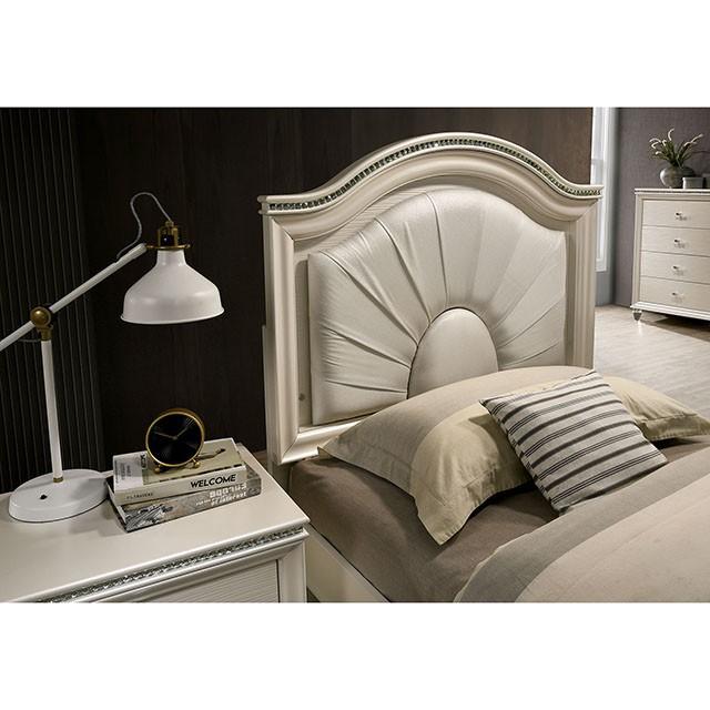 Allie Bed Beige & Pink - Visions in Furniture (La Mirada, CA)