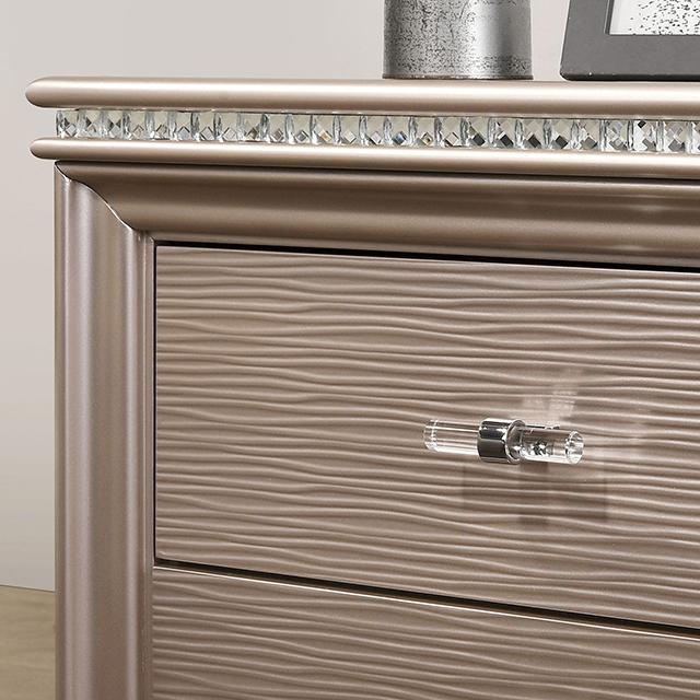 ALLIE Twin & Full Rose Gold Bed - Visions in Furniture (La Mirada, CA)