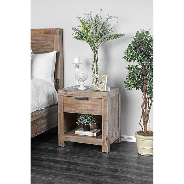 Wynton Weathered Light Oak Night Stand - Visions in Furniture (La Mirada, CA)