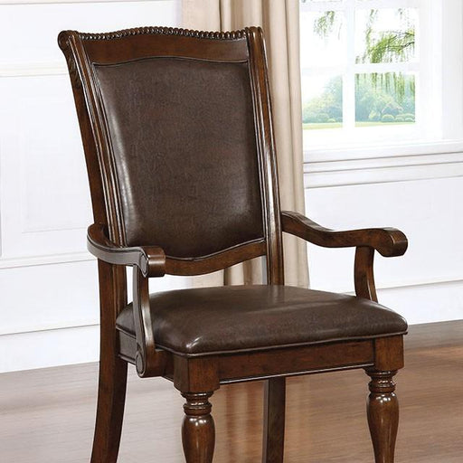 Alpena Brown Cherry/Espresso Arm Chair & Side Chair (2/CTN) - Visions in Furniture (La Mirada, CA)