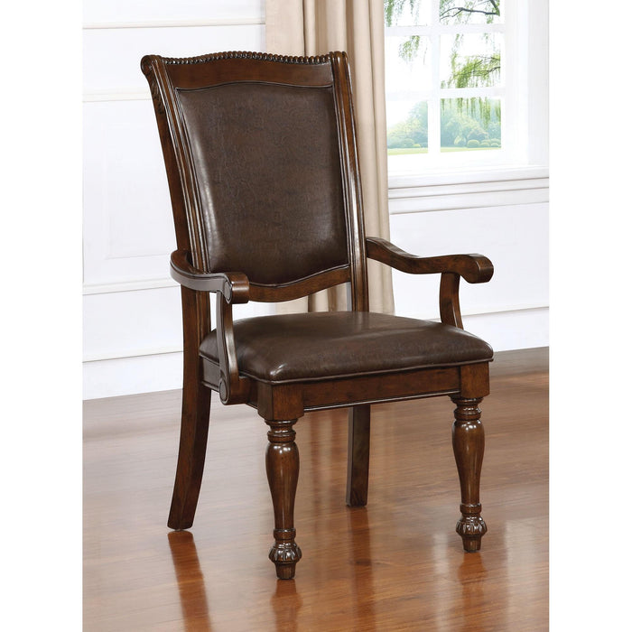Alpena Brown Cherry/Espresso Arm Chair & Side Chair (2/CTN) - Visions in Furniture (La Mirada, CA)