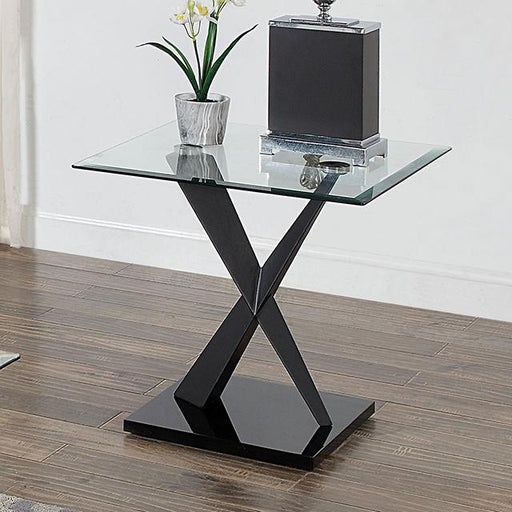 XANTHUS End Table, Black - Visions in Furniture (La Mirada, CA)