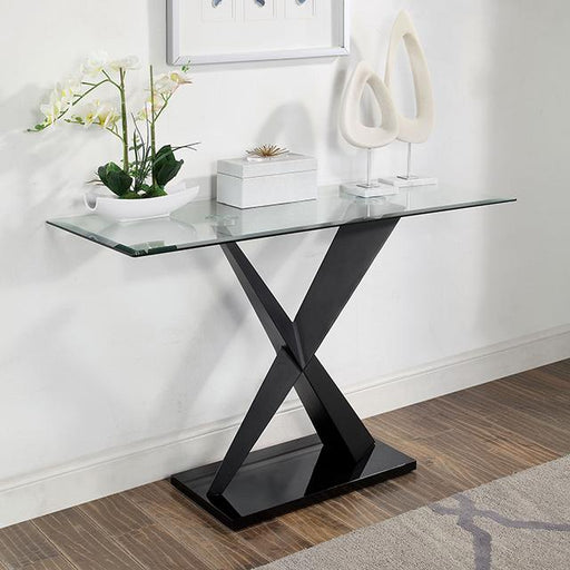 XANTHUS Sofa Table, Black - Visions in Furniture (La Mirada, CA)