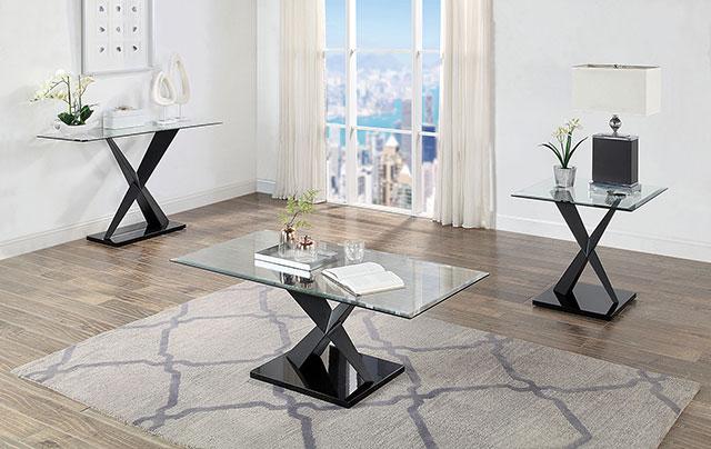 XANTHUS End Table, Black - Visions in Furniture (La Mirada, CA)