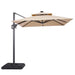 Xico 8 Ft Square Umbrella w/ Double Top w/ LED Light + 37" Large Base - Visions in Furniture (La Mirada, CA)