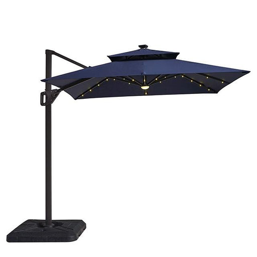 Xico 8 Ft Square Umbrella w/ Double Top w/ LED Light + 37" Large Base - Visions in Furniture (La Mirada, CA)