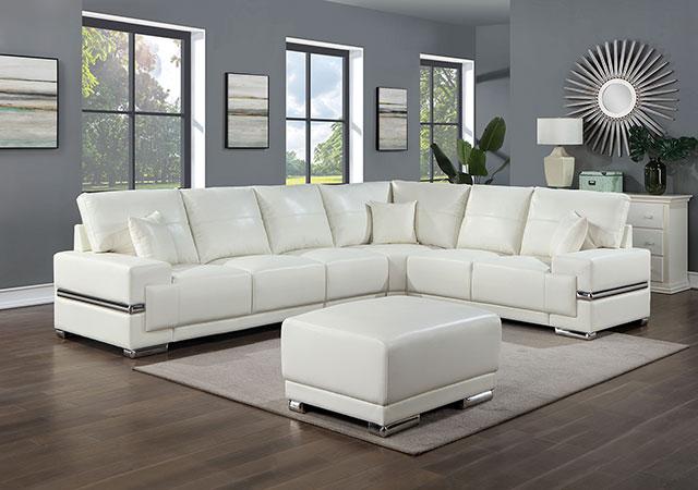 ALTHEA Ottoman, White - Visions in Furniture (La Mirada, CA)