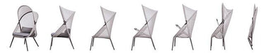 Alverta Foldable Chair Grey & Black (2/Ctn) - Visions in Furniture (La Mirada, CA)