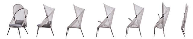 Alverta Foldable Chair Grey & Black (2/Ctn) - Visions in Furniture (La Mirada, CA)
