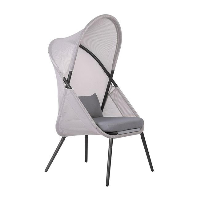 Alverta Foldable Chair Grey & Black (2/Ctn) - Visions in Furniture (La Mirada, CA)