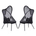 Alverta Foldable Chair Grey & Black (2/Ctn) - Visions in Furniture (La Mirada, CA)
