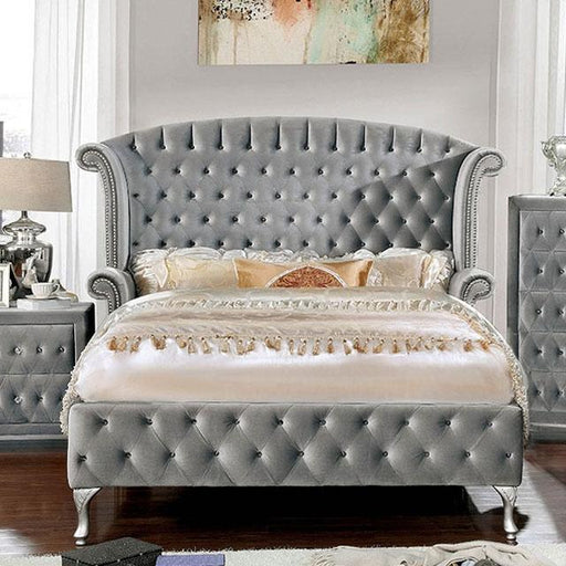 Alzir Bed Grey & Blue - Visions in Furniture (La Mirada, CA)