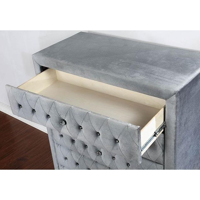 Alzir Bed Grey & Blue - Visions in Furniture (La Mirada, CA)