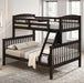 Brookings Twin/Full Bunk Bed White, Brown & Black - Visions in Furniture (La Mirada, CA)