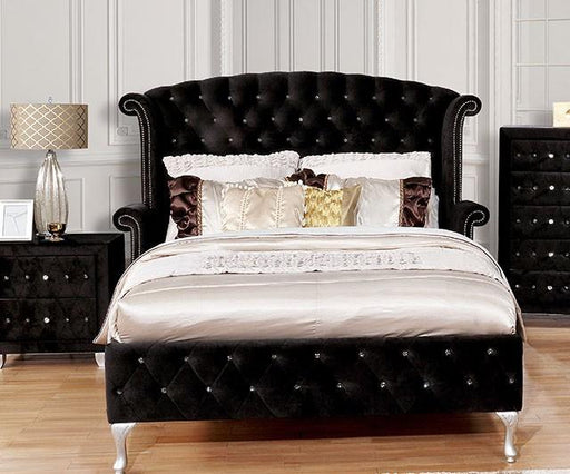 Alzire Black Cal.King & Queen Bed - Visions in Furniture (La Mirada, CA)