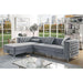 Amie Glam Gray & Black Sectional w/Storage - Visions in Furniture (La Mirada, CA)