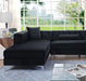 Amie Glam Gray & Black Sectional w/Storage - Visions in Furniture (La Mirada, CA)