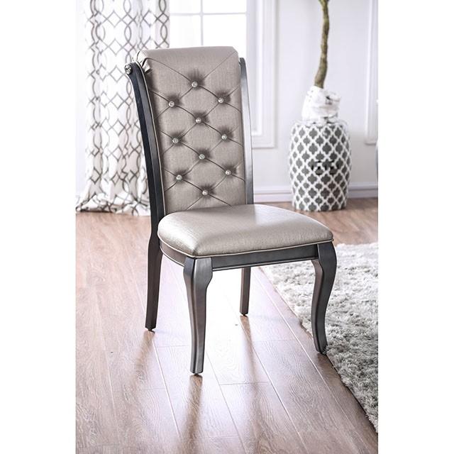 Amina Gray Side Chair (2/CTN) - Visions in Furniture (La Mirada, CA)