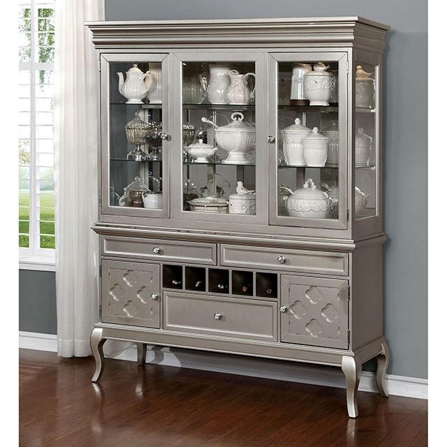 Amina Champagne Hutch & Buffet - Visions in Furniture (La Mirada, CA)