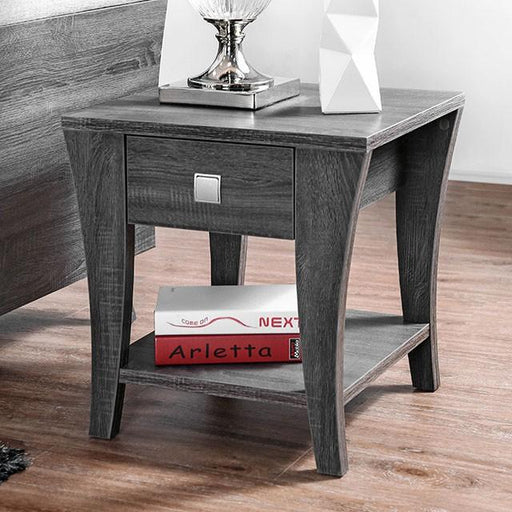 Amity Gray End Table - Visions in Furniture (La Mirada, CA)
