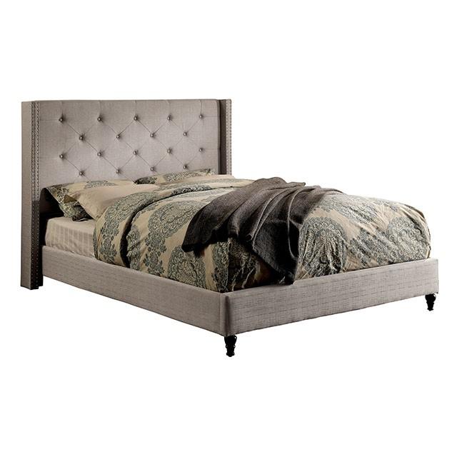 Anabelle E.King Bed Purple & Natural - Visions in Furniture (La Mirada, CA)